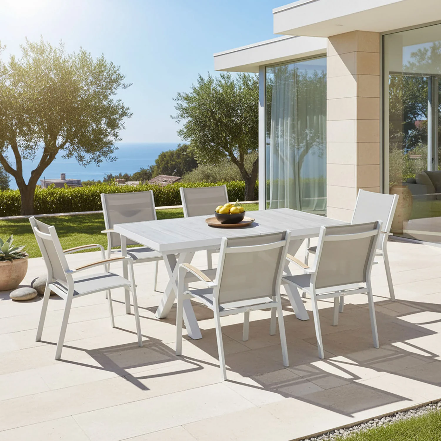 Clifton Table Cosmo Chair Outdoor Dining Setting - Image 2