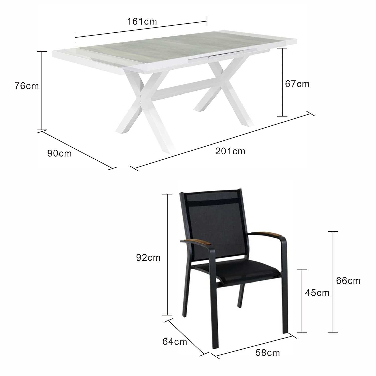 Clifton Table Cosmo Chair Outdoor Dining Setting - Image 6