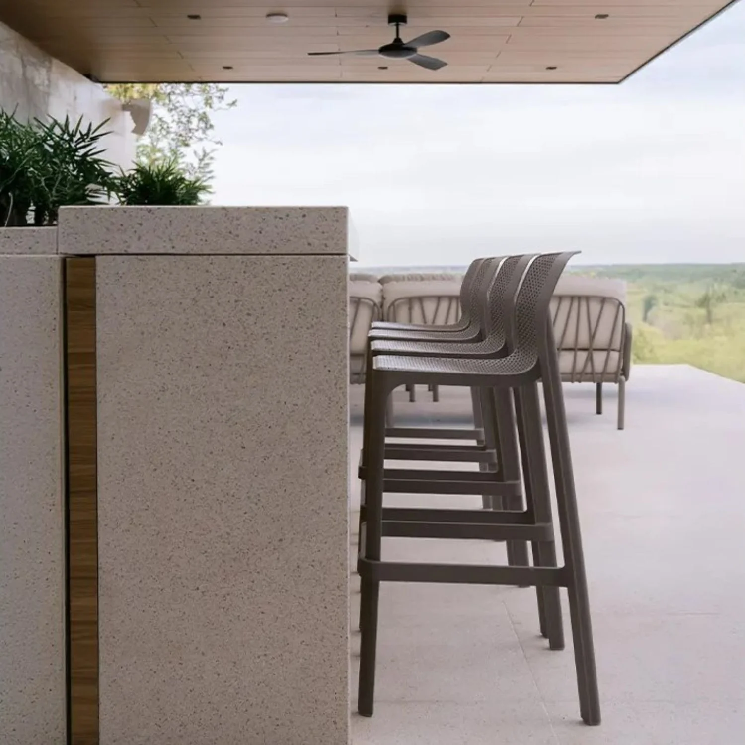Nardi Net Outdoor Resin Bar Stool - Image 4