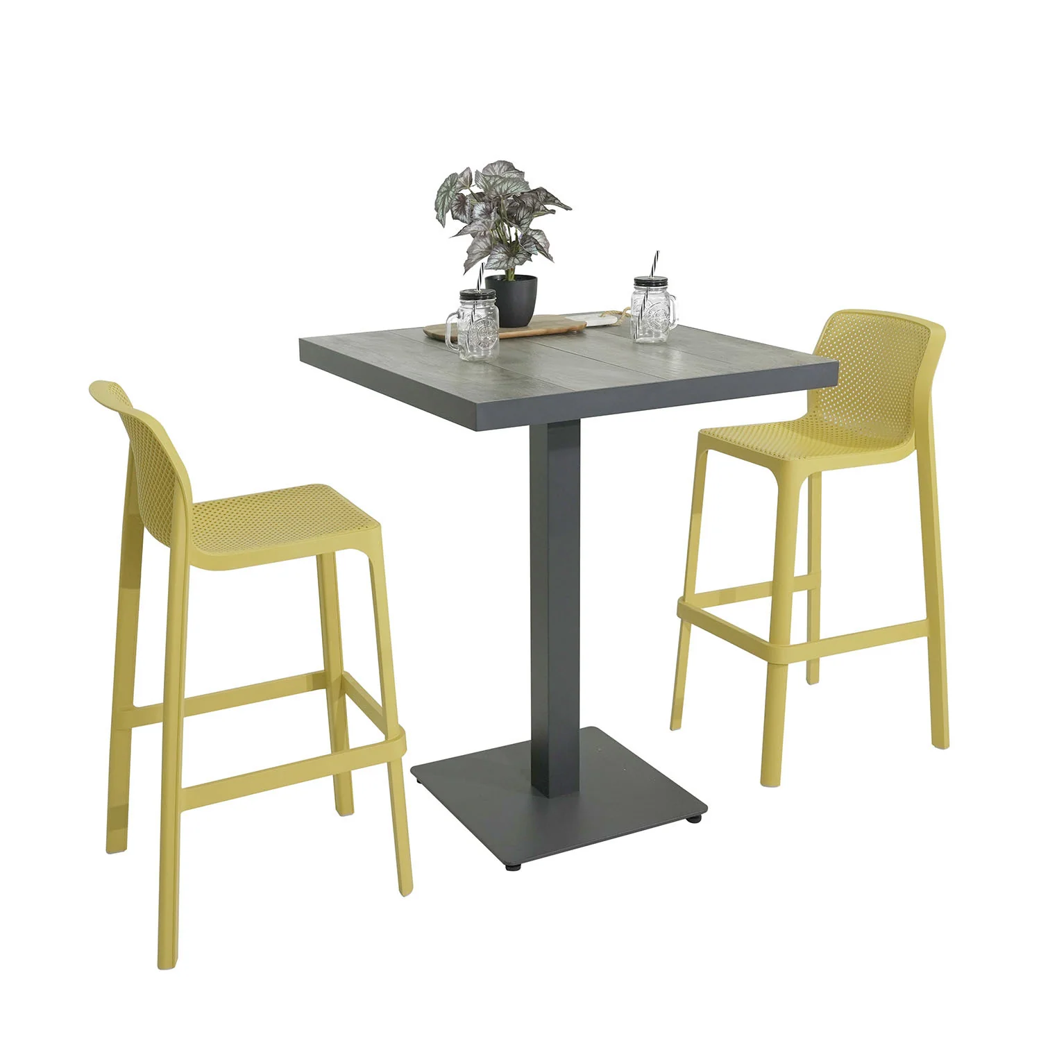 Clifton Table Nardi Net Stool Outdoor Bar Setting - Image 4