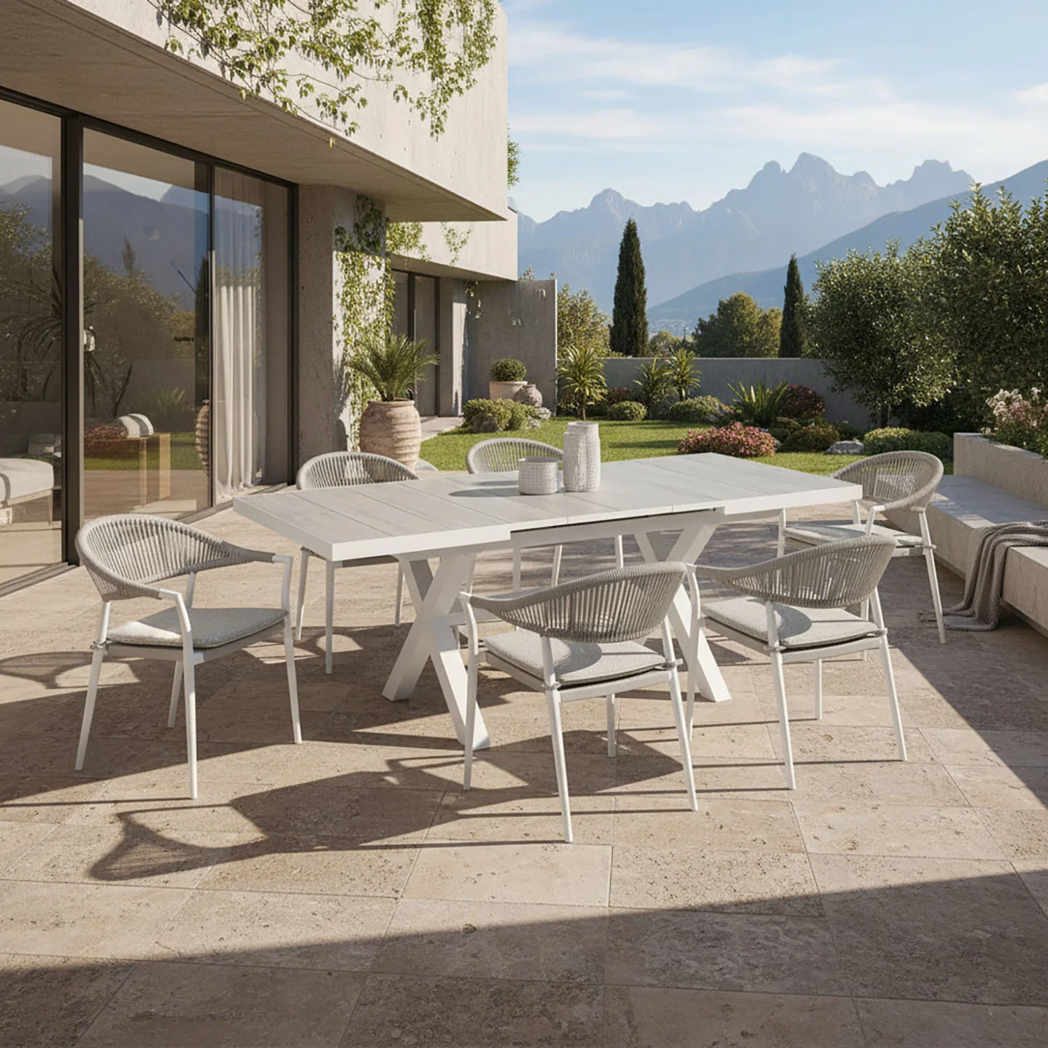 Clifton Table Windsor Chair Outdoor Dining Setting - Image 2