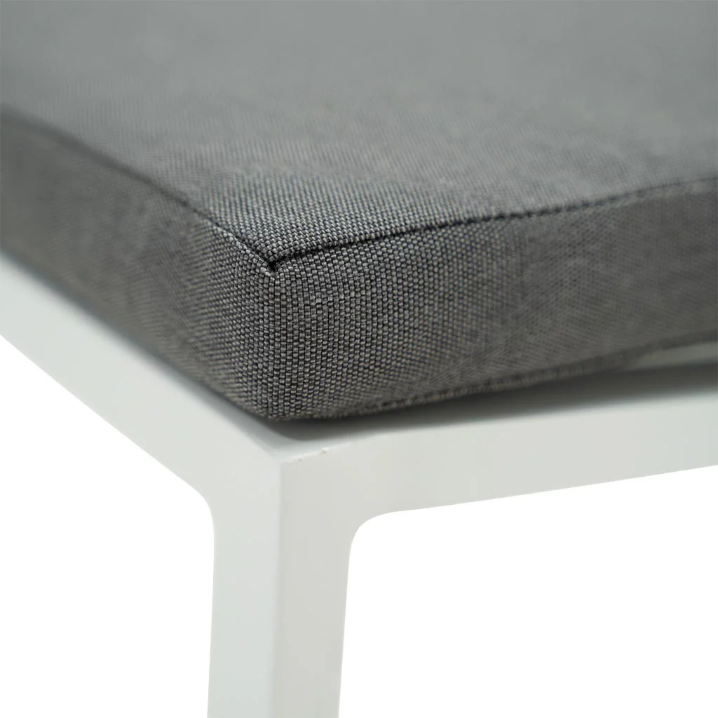 Coda Aluminium Outdoor Armless Dining Chair with Cushion - Image 9