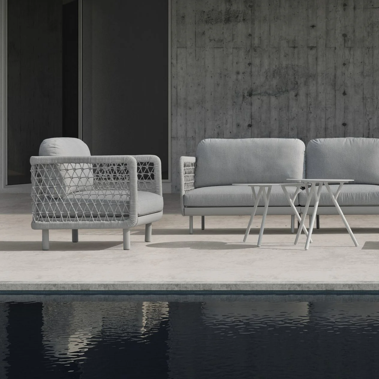 Colwood 2 Seater Outdoor Rope Lounge - Image 3