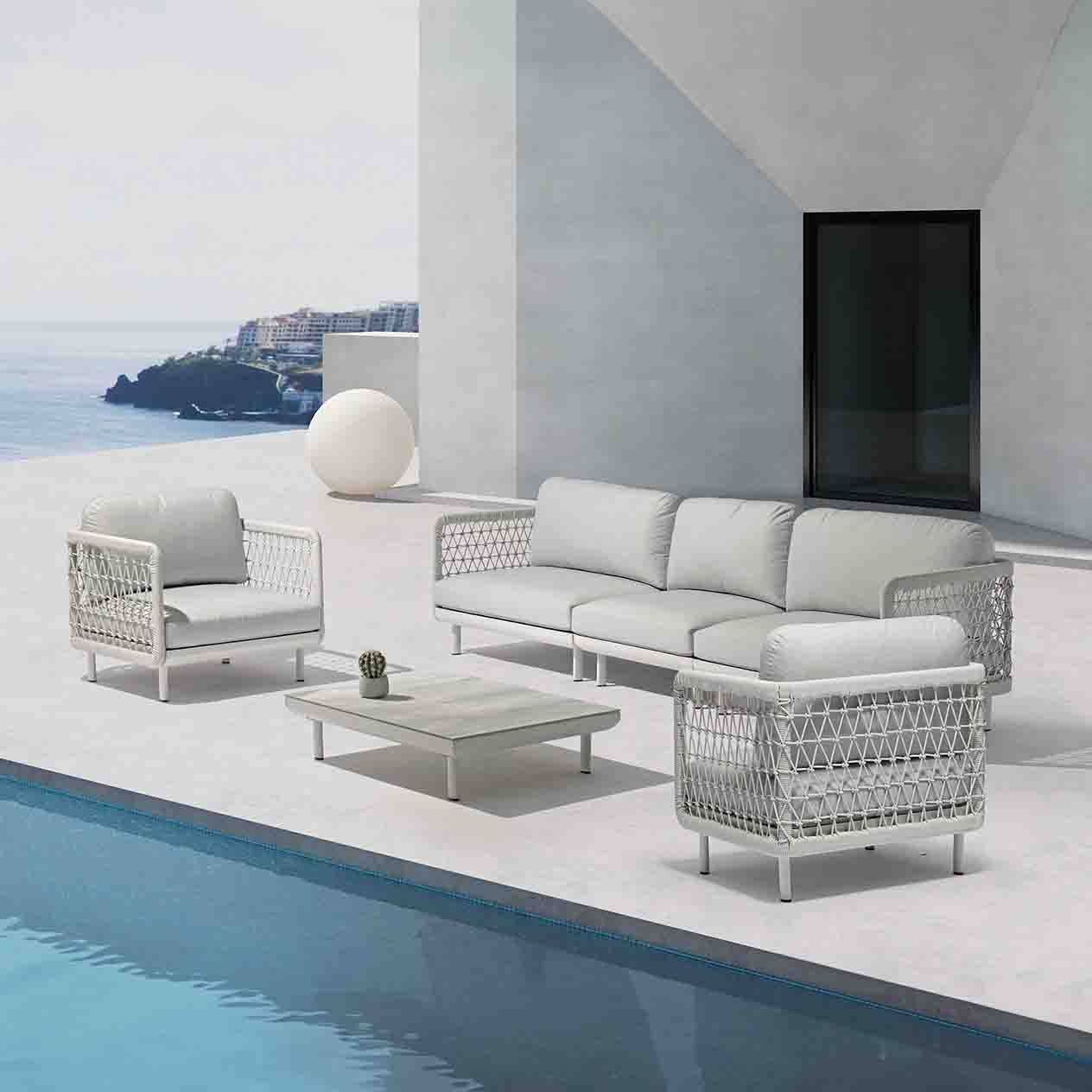 Colwood 5 Seater Rope Outdoor Lounge - Image 2