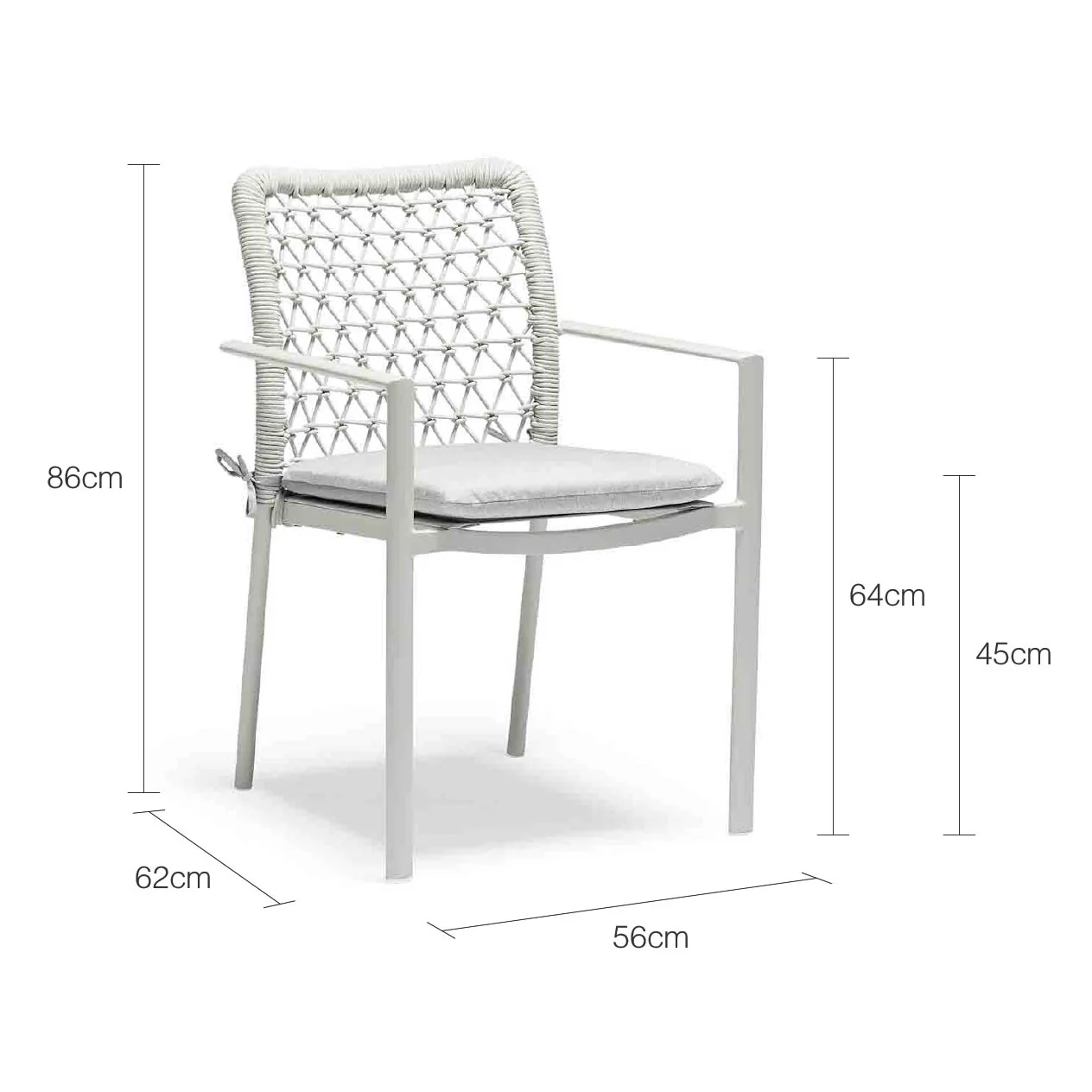 Colwood Outdoor Rope Dining Chair - Image 3