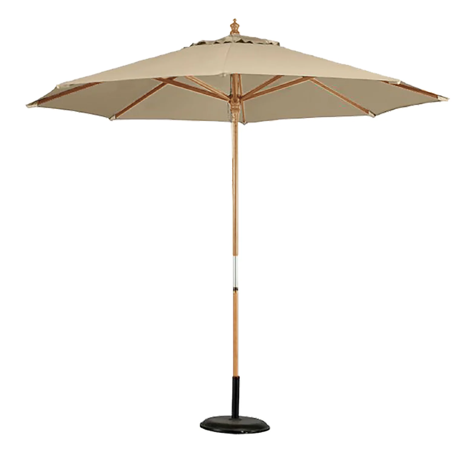 Como Outdoor Light Colour Pole Timber Centrepost Octagonal Umbrella 270 cm - Image 2