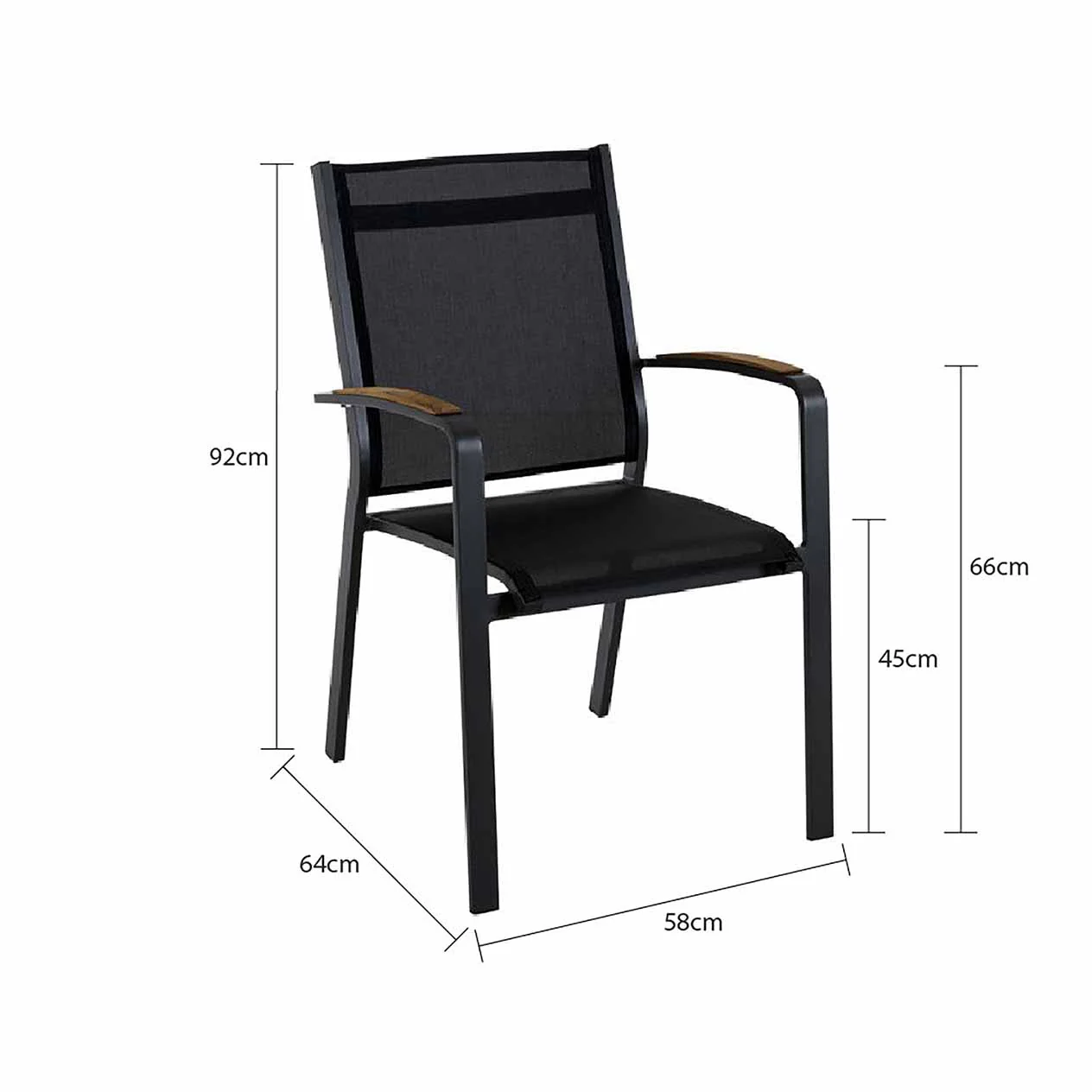 Cosmo Outdoor Aluminium Dining Chair - Image 11