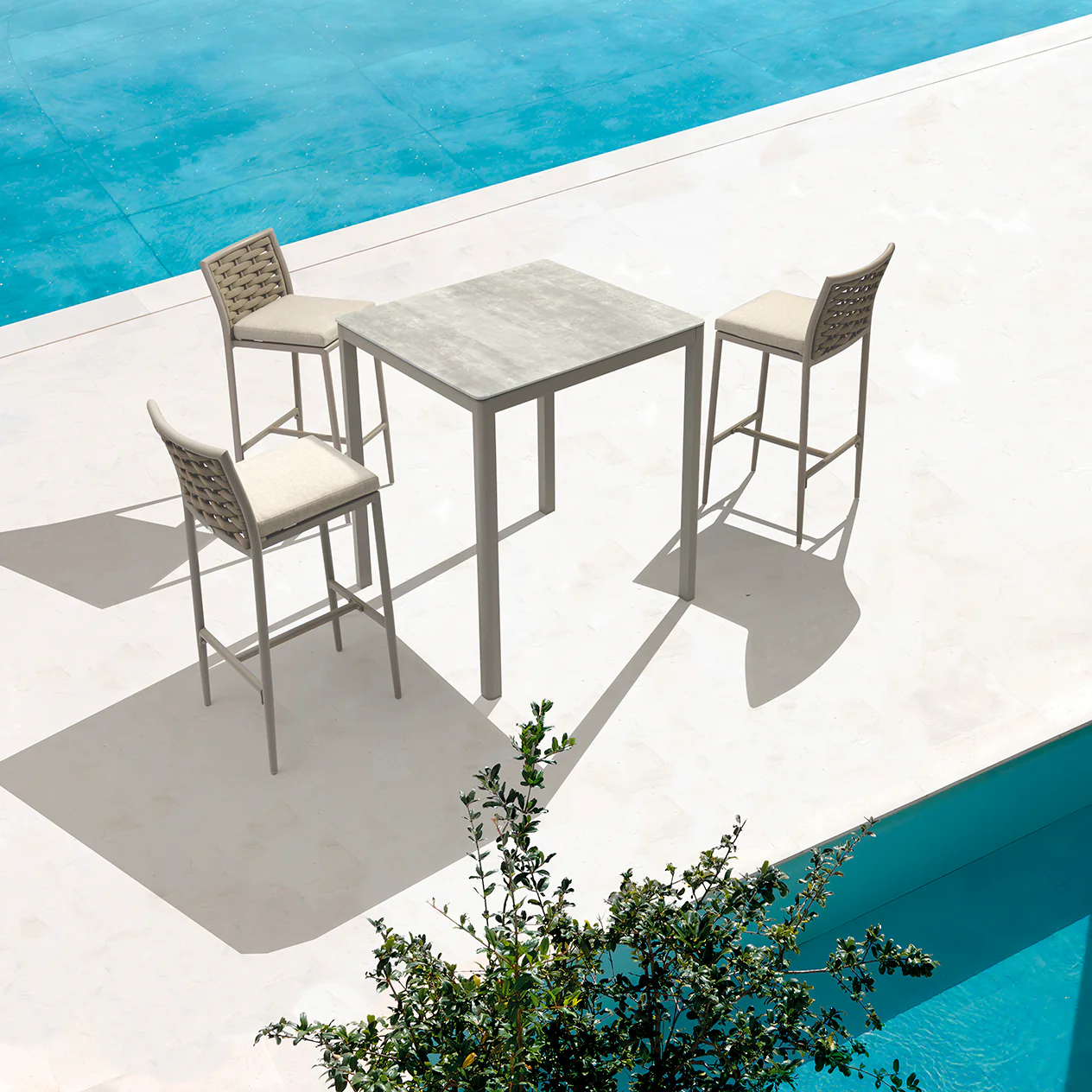 Ella Table Boston Stool Outdoor Bar Setting - Image 2