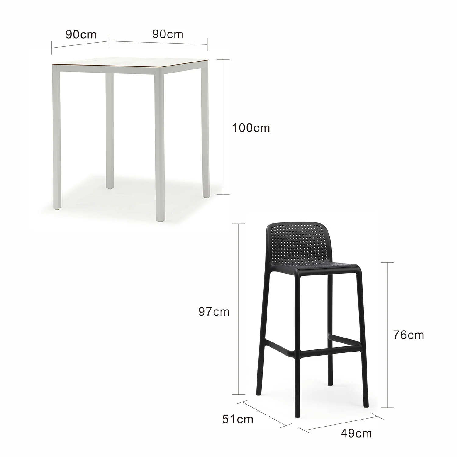 Ella Table Nardi Lido Stool Outdoor Bar Setting - Image 5