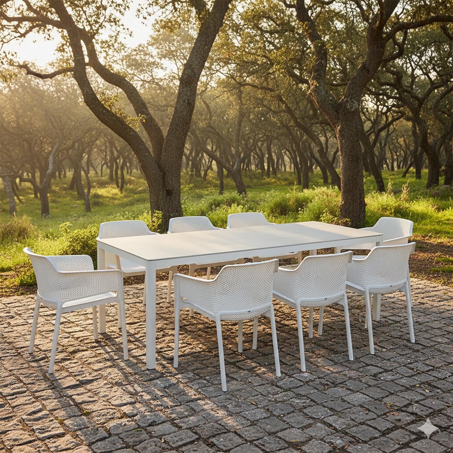 Ella Table Net Chair Outdoor Dining Setting - Image 2