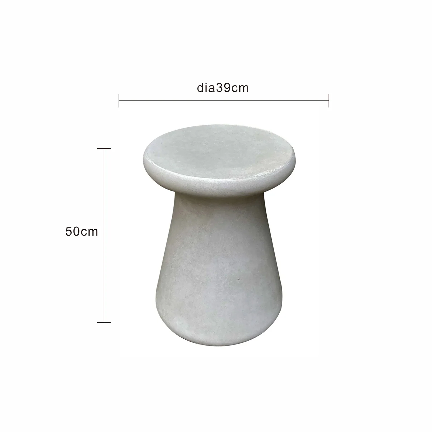 Grafton Concrete Outdoor Side Table 39 cm - Image 3