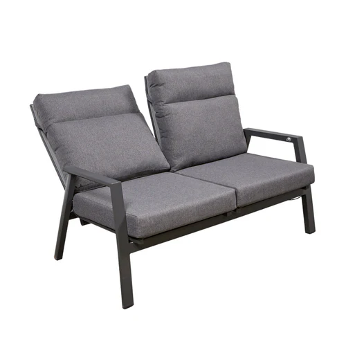 Hamilton 2 Seater Outdoor Aluminium Recliner Lounge - Image 3