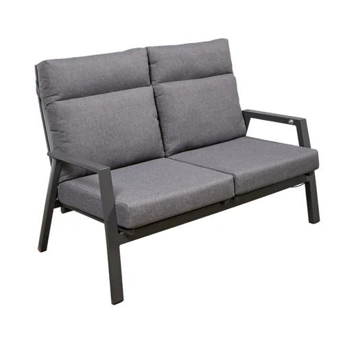 Hamilton 2 Seater Outdoor Aluminium Recliner Lounge - Image 4
