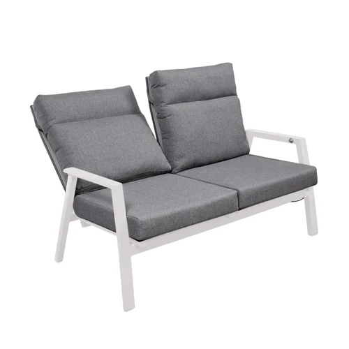 Hamilton 2 Seater Outdoor Aluminium Recliner Lounge - Image 5