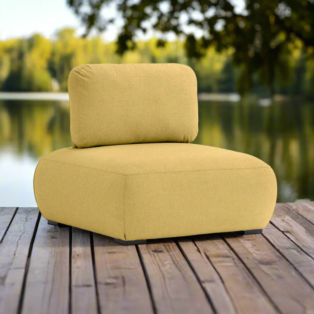 Iowa Outdoor Upholstered Armless Chair - Image 15