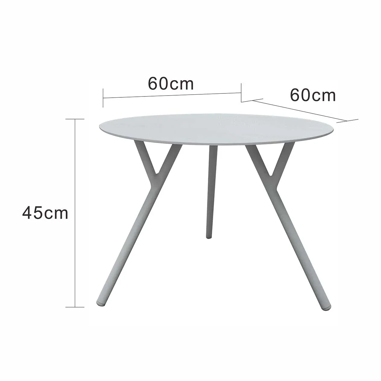 Iowa Outdoor Aluminium Round Side Table 60 cm - Image 14
