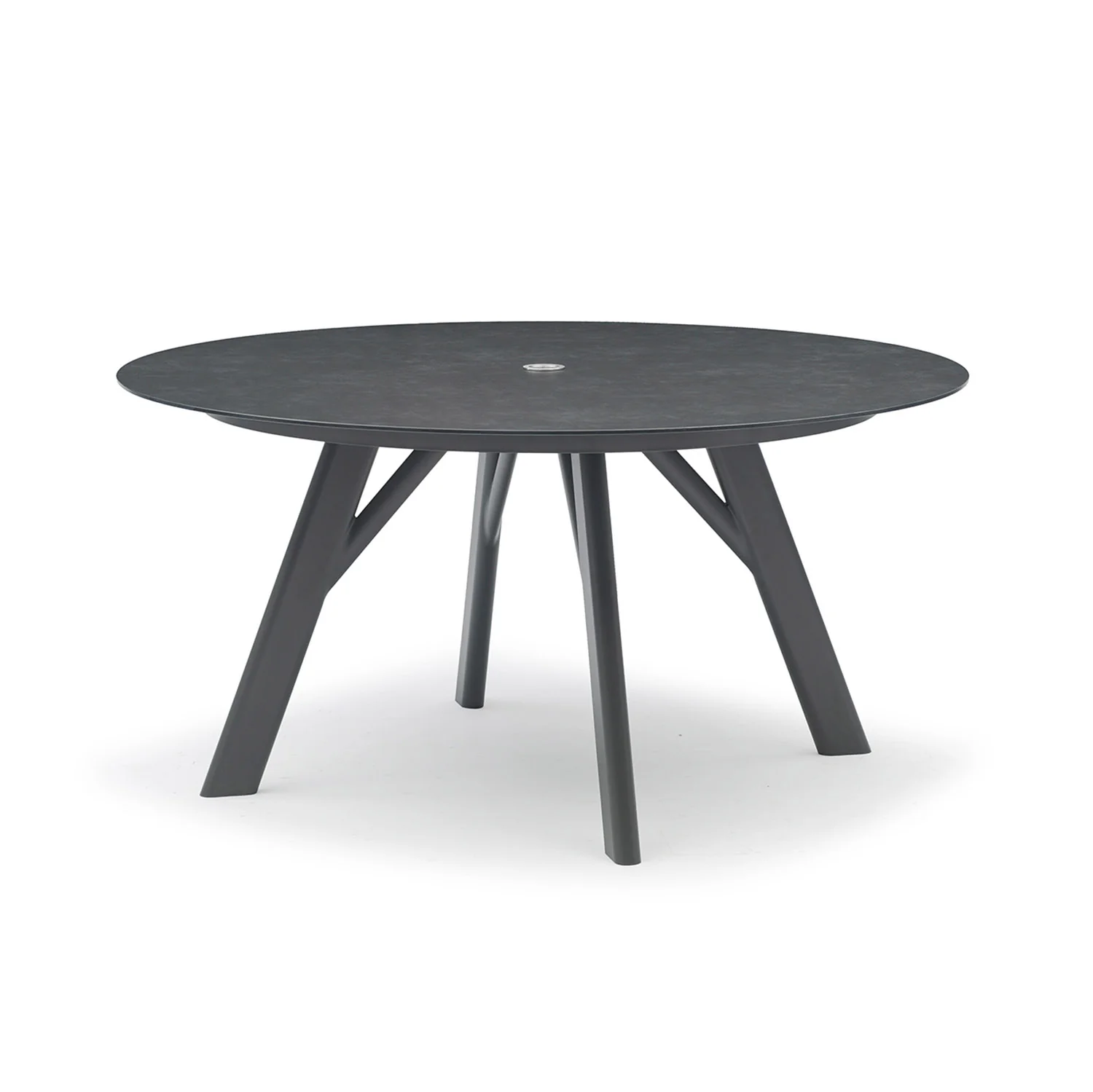 Iowa Outdoor Aluminium Round Dining Table with High-pressure Laminate Top - Image 4