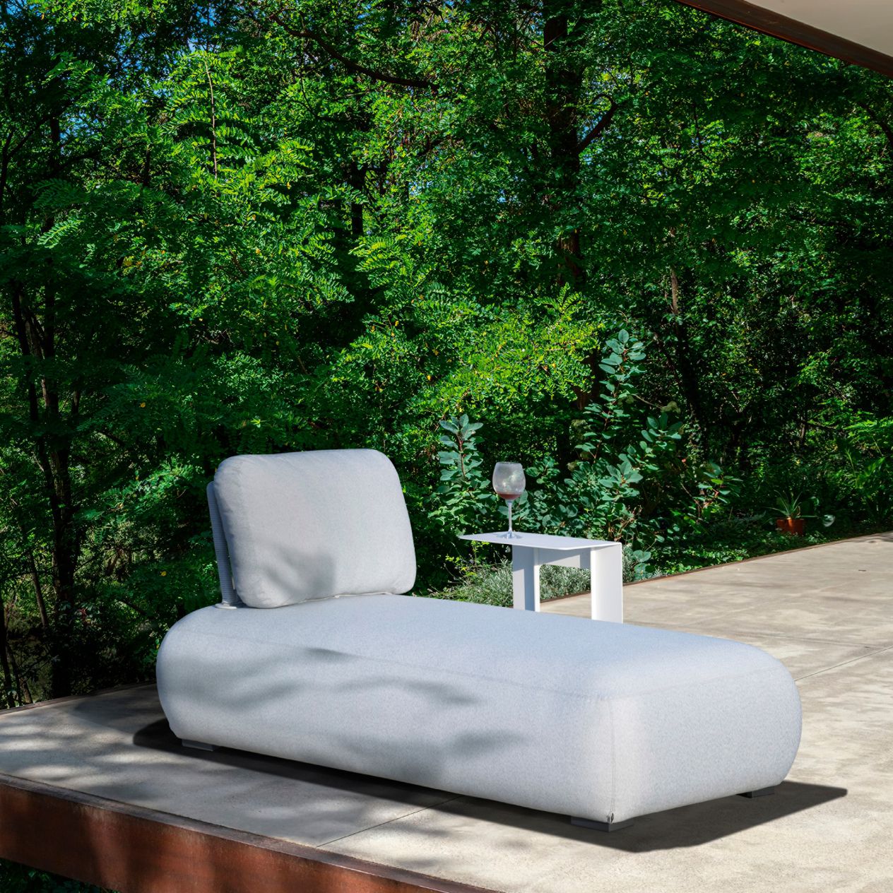 Iowa Outdoor Upholstered Chaise Lounge - Image 2