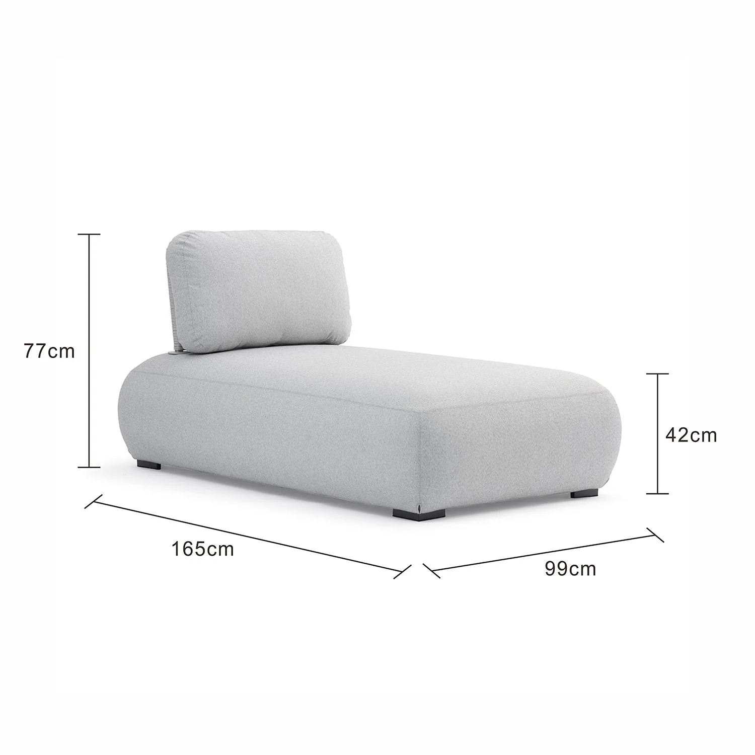 Iowa Outdoor Upholstered Chaise Lounge - Image 8