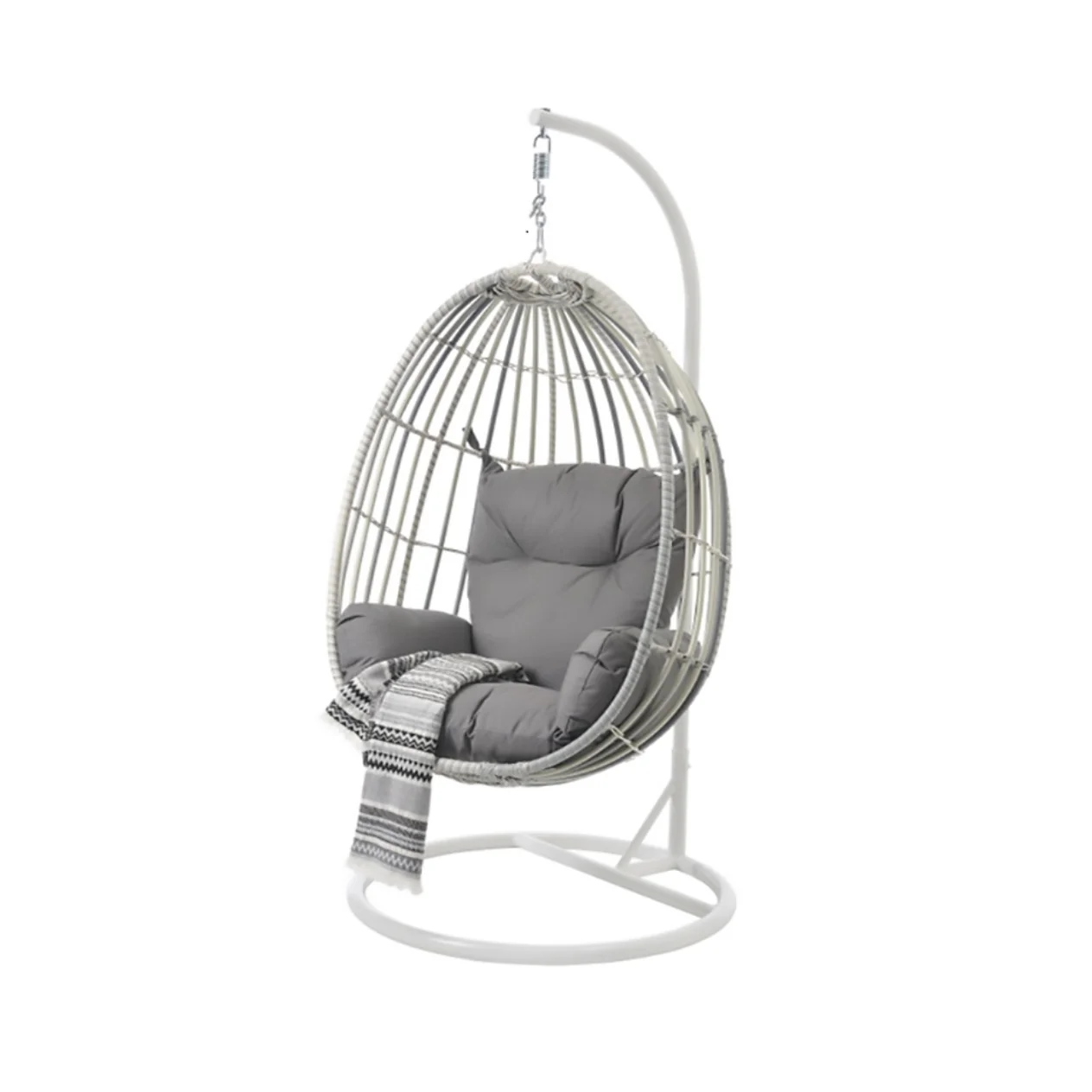 Kannis Outdoor Hanging Egg Chair in White
