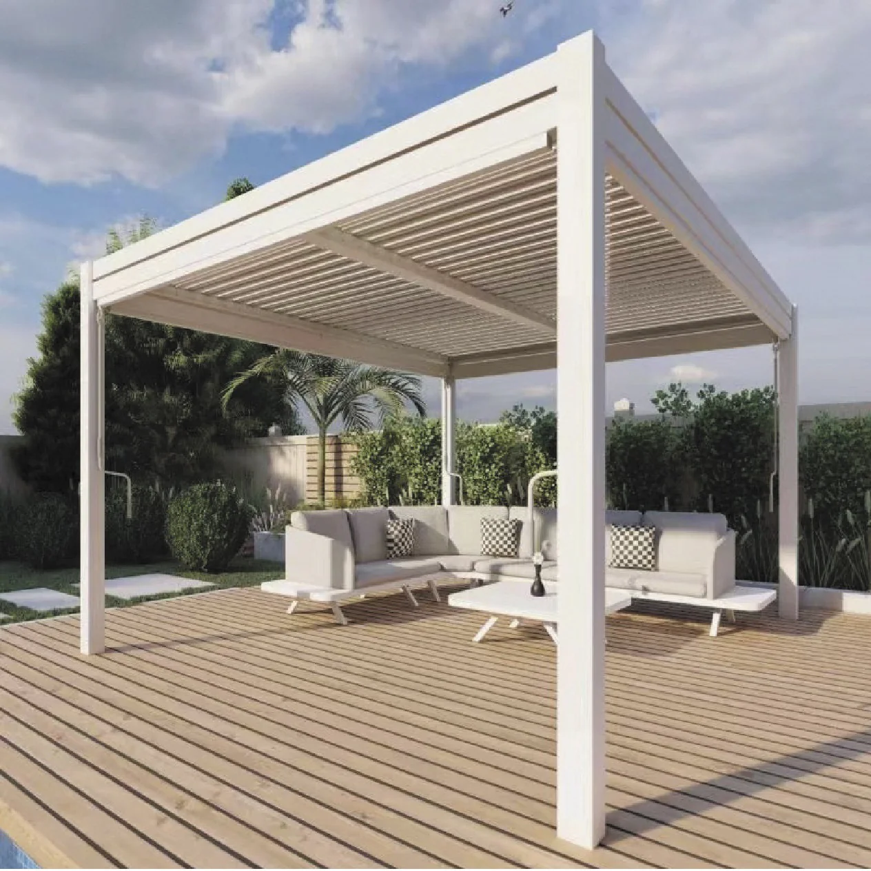 Kayden Outdoor Pergola Frame 300 cm - Image 3