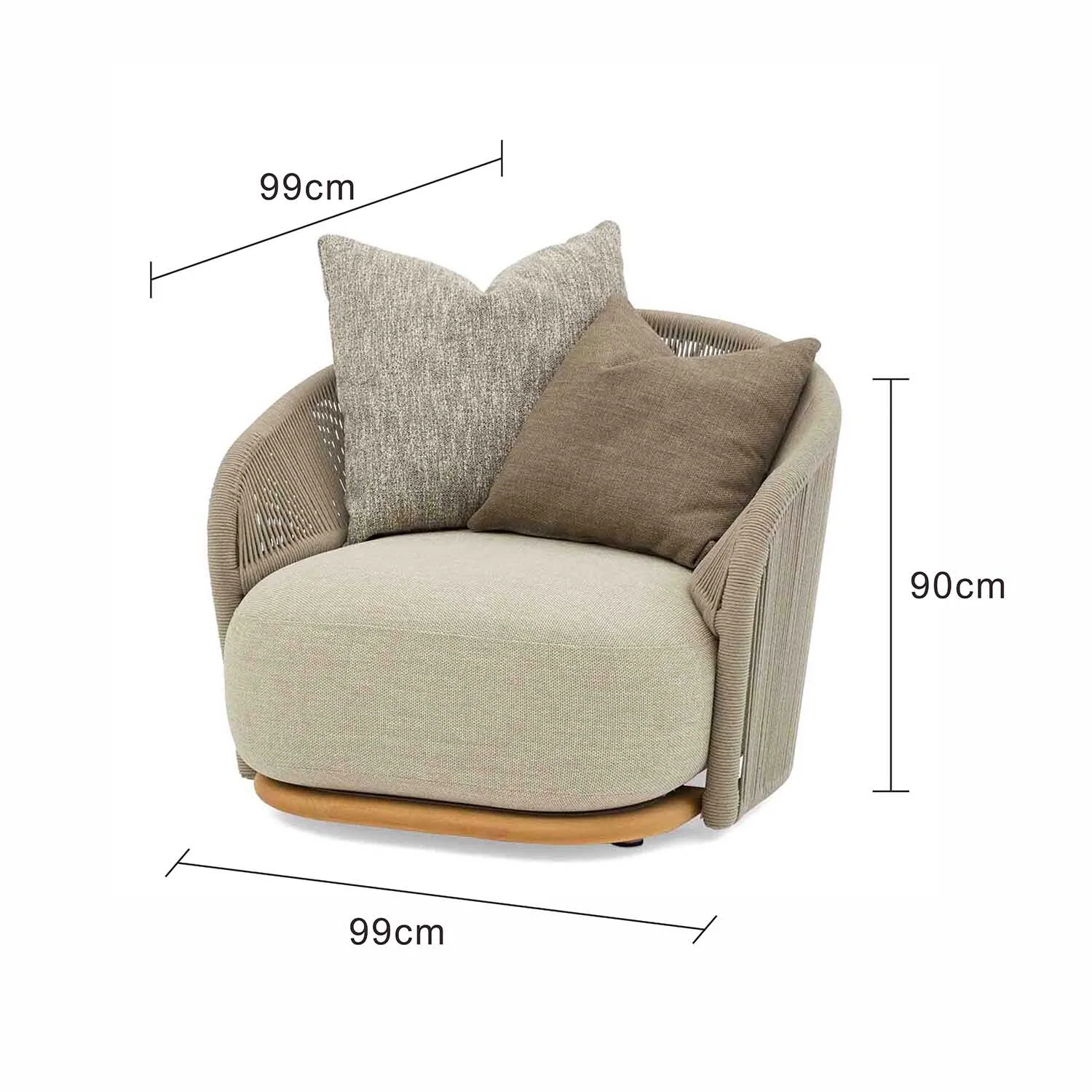 Kirra Rope Outdoor Armchair - Image 9