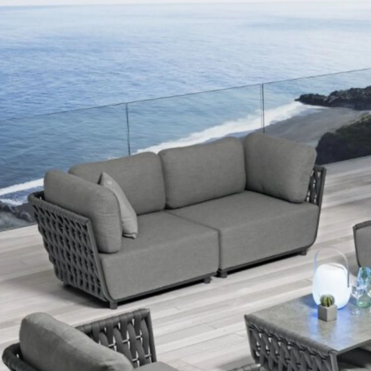 Lawson 2 Seater Outdoor Rope Lounge - Image 11