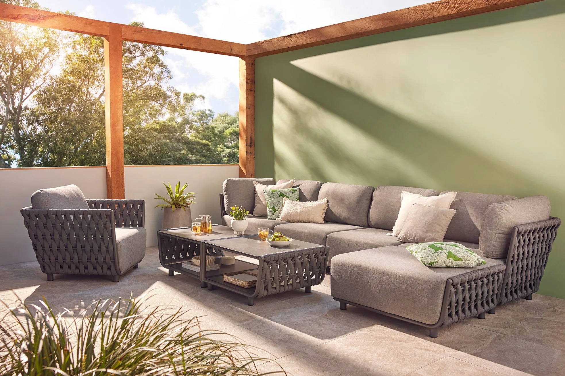 Lawson 2 Seater Outdoor Rope Lounge - Image 17