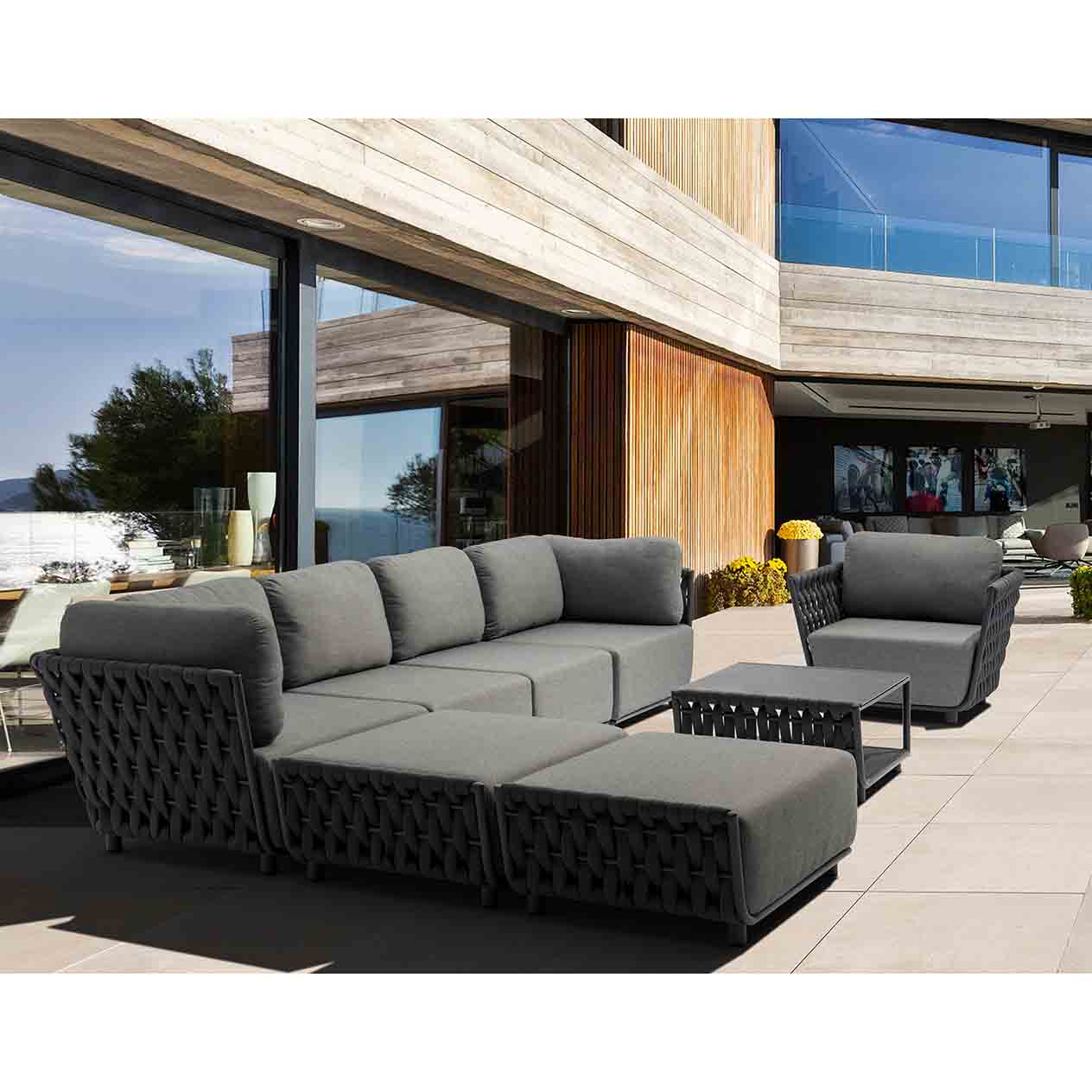 Lawson 2 Seater Outdoor Rope Lounge - Image 14