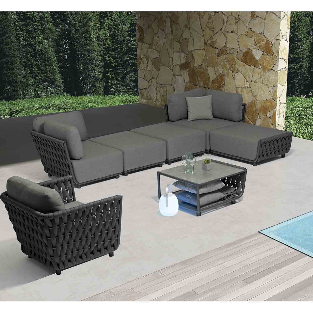 Lawson 2 Seater Outdoor Rope Lounge - Image 12