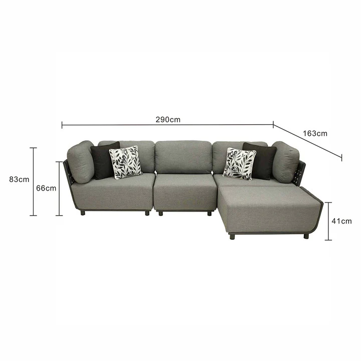 Lawson 4 Seater Outdoor Rope Modular Lounge - Image 22