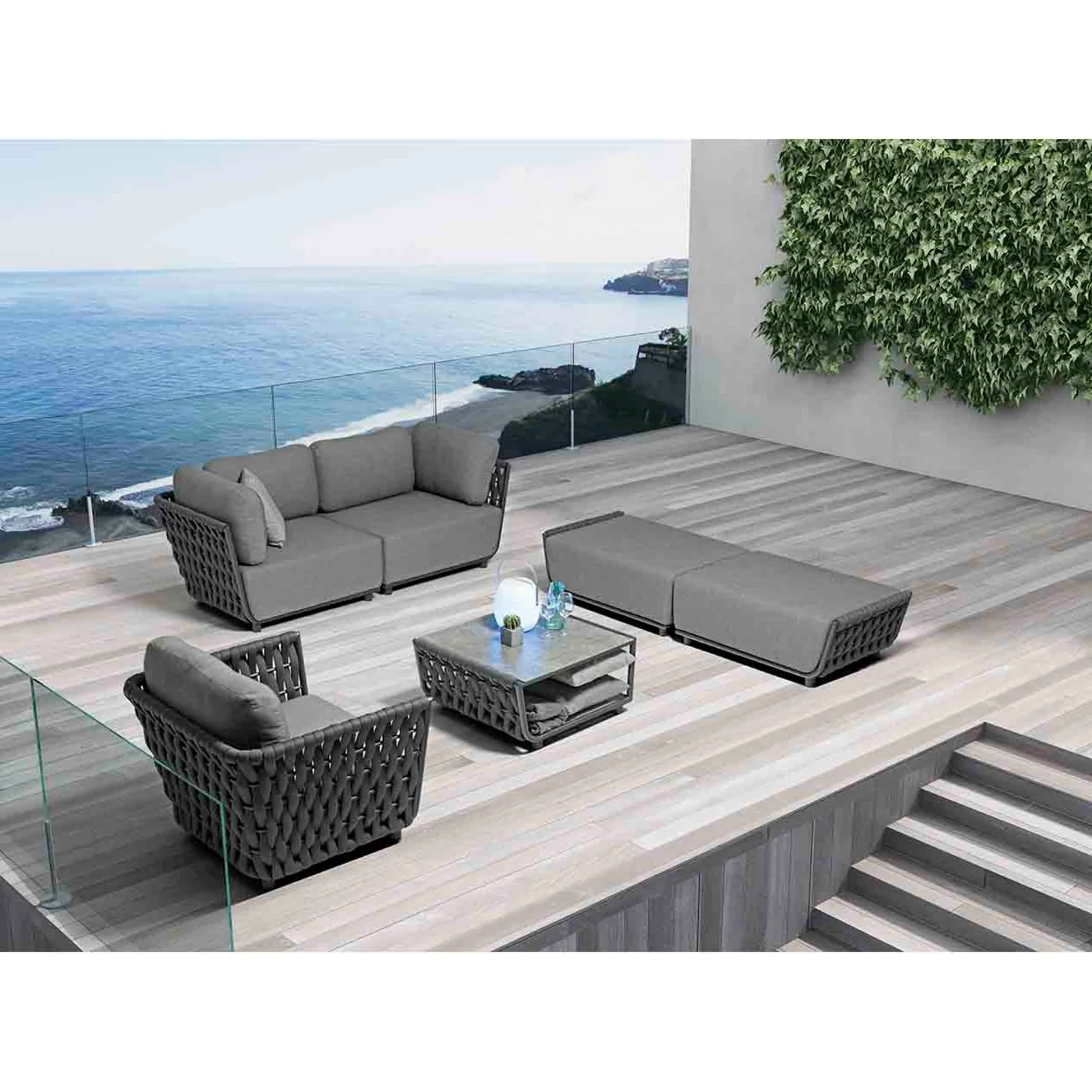 Lawson 5 Seater Outdoor Rope Lounge Setting - Image 2