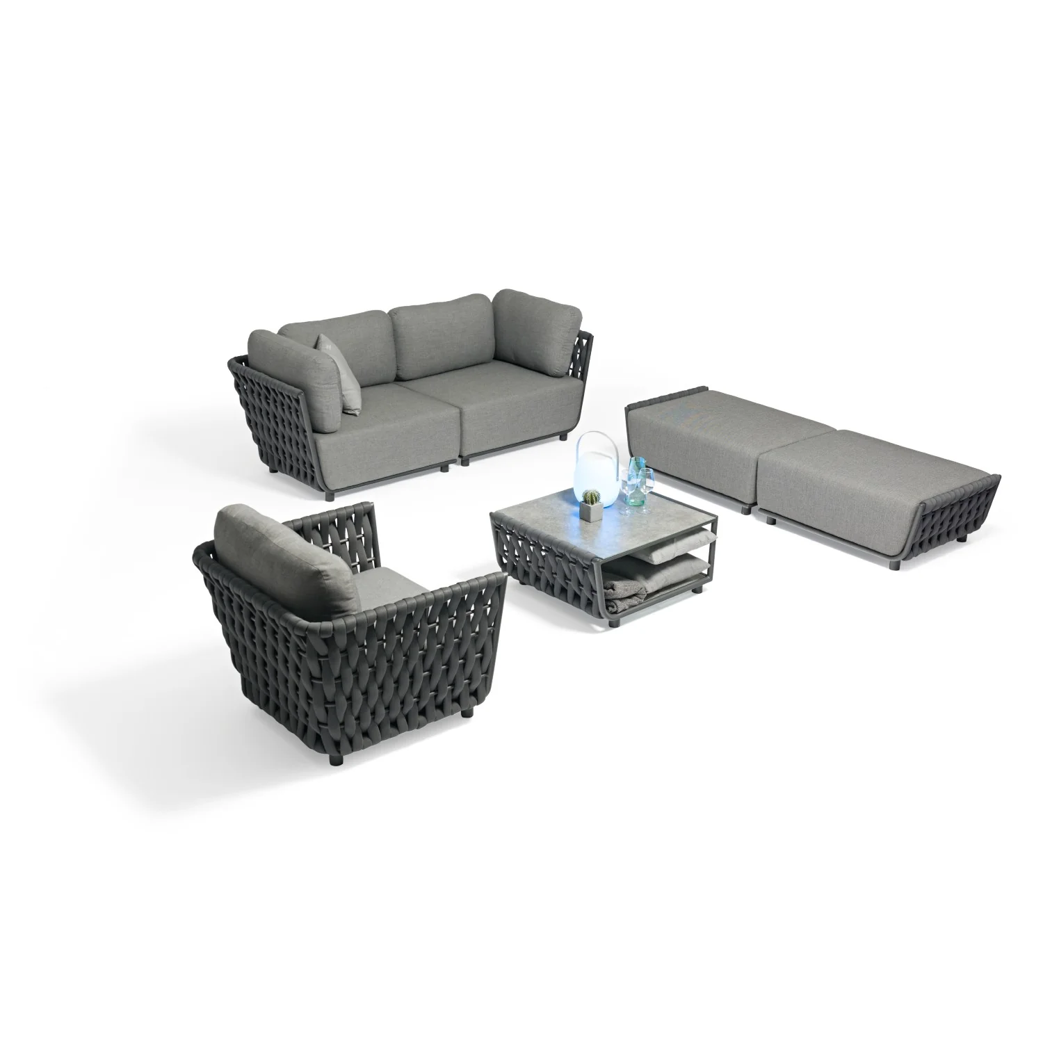 Lawson 5 Seater Outdoor Rope Lounge Setting - Image 3