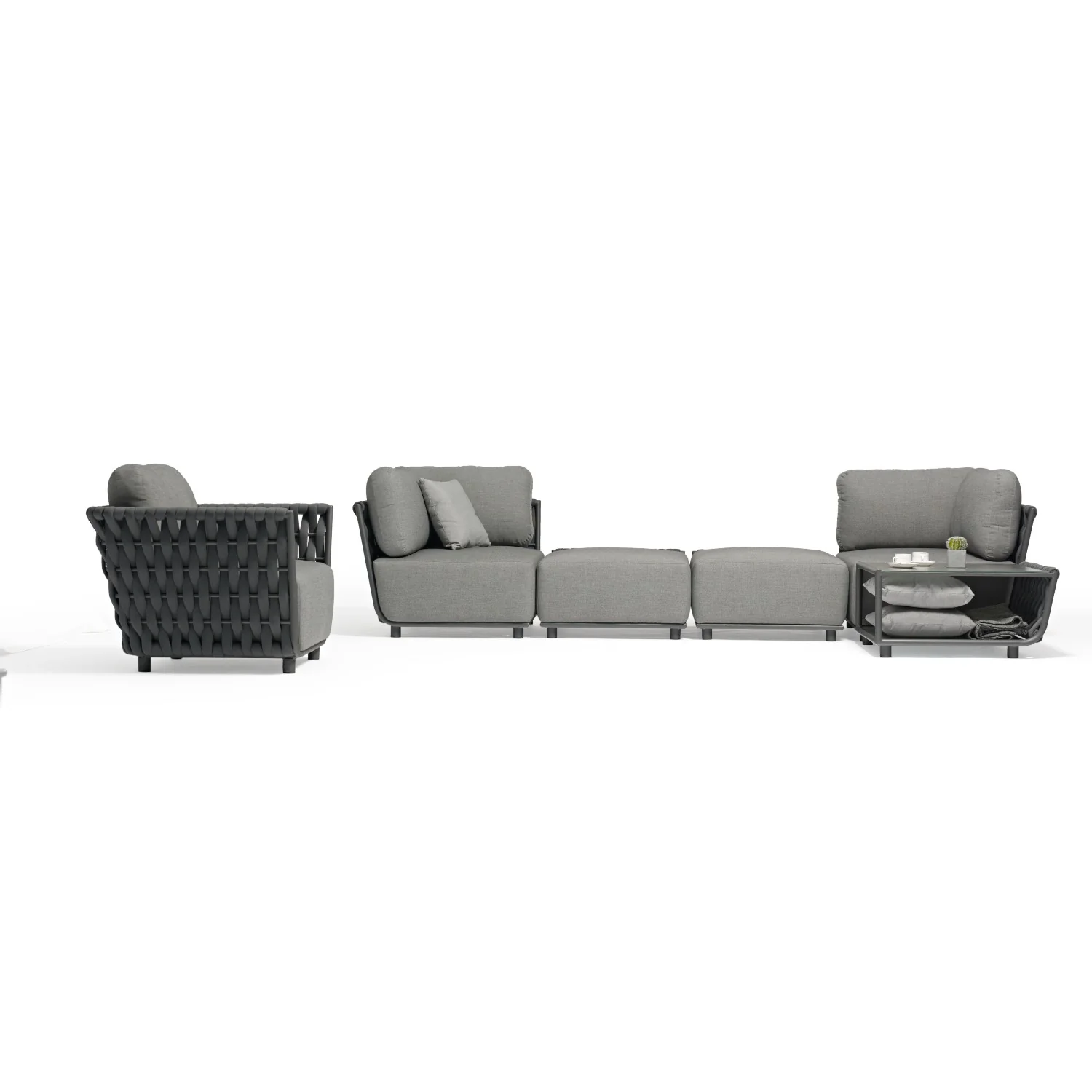 Lawson 5 Seater Outdoor Rope Lounge Setting - Image 4