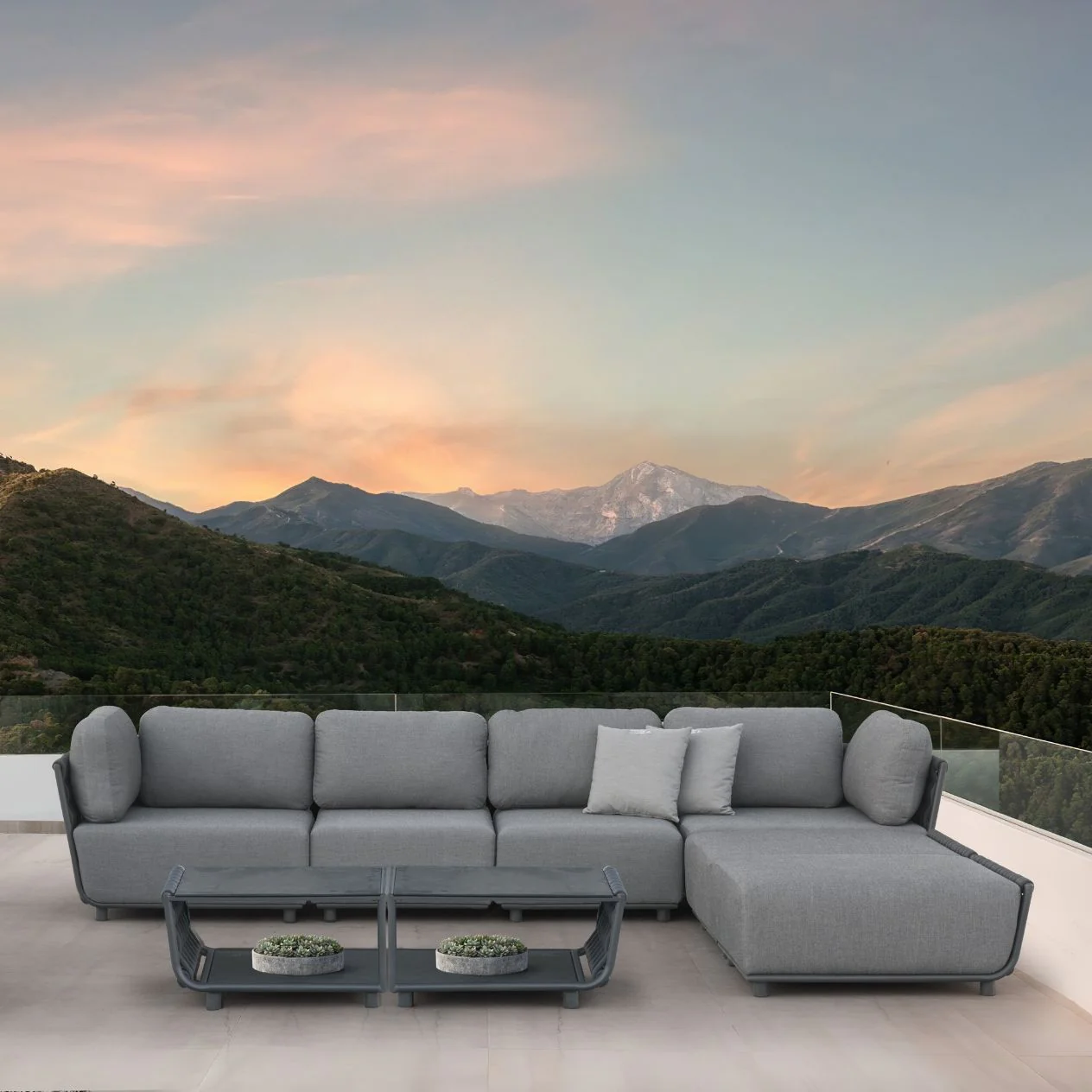 Lawson 4 Seater Outdoor Rope Modular Lounge - Image 20
