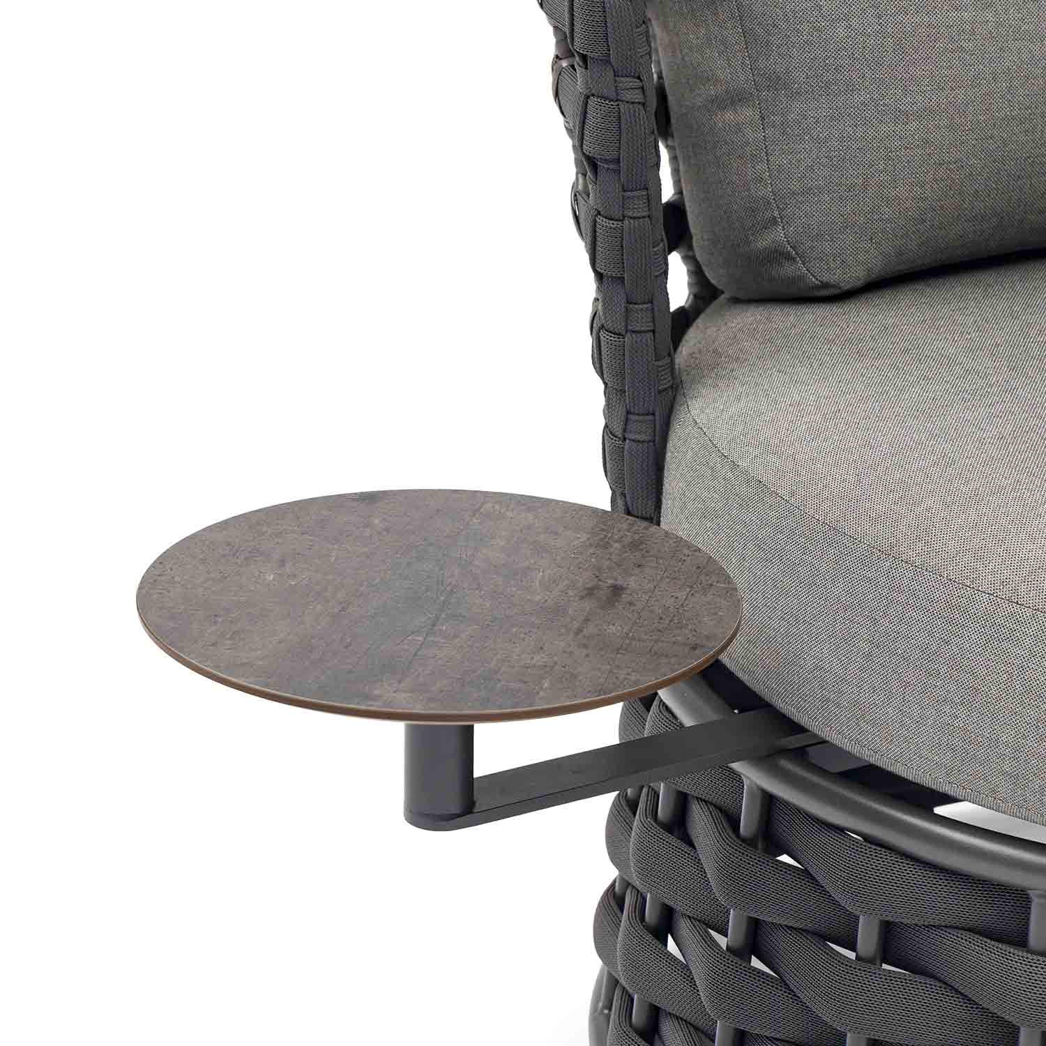 Lawson Rope Outdoor High-Back Leisure Chair with Round Side Table 30 cm - Image 7