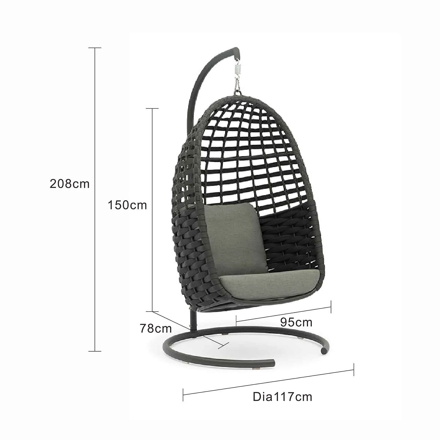 Lawson Outdoor Rope Hanging Chair - Image 4