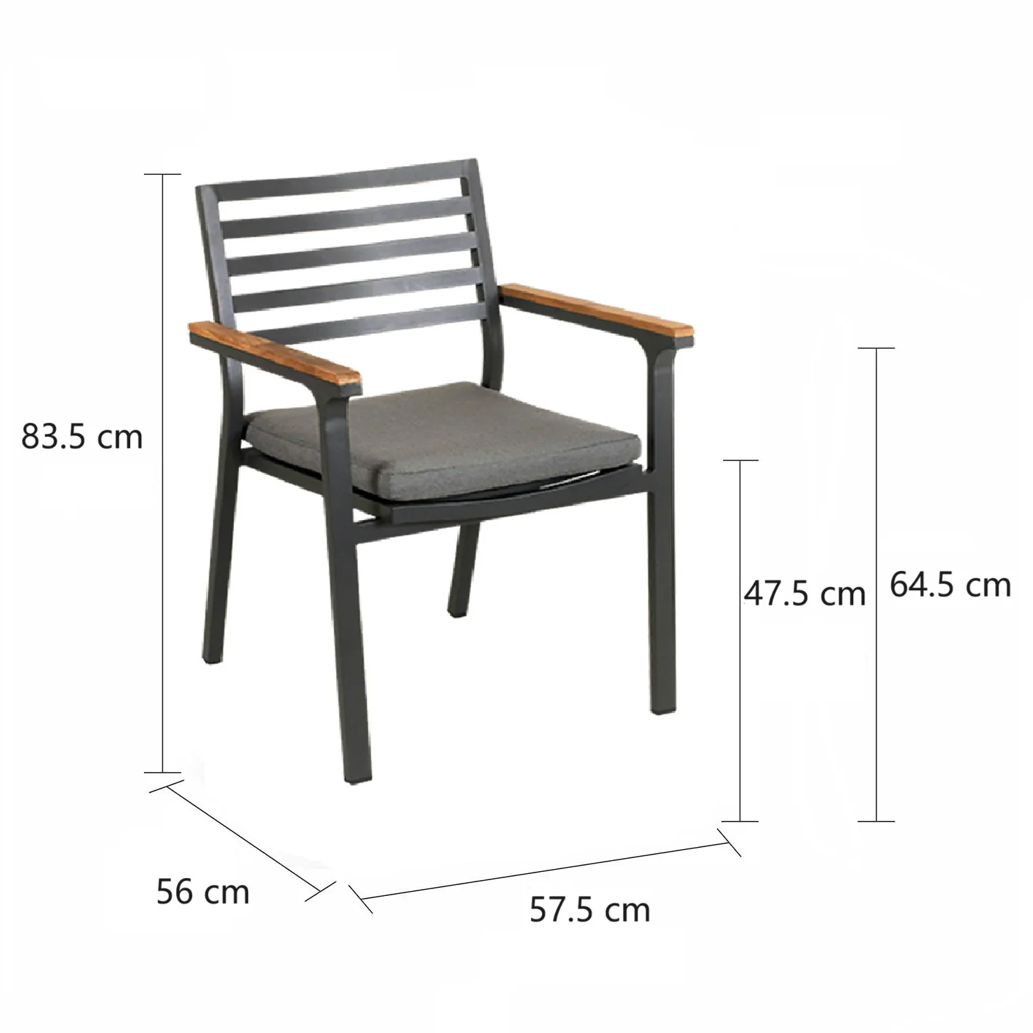 Lotus Outdoor Aluminium Dining Chair - Image 11