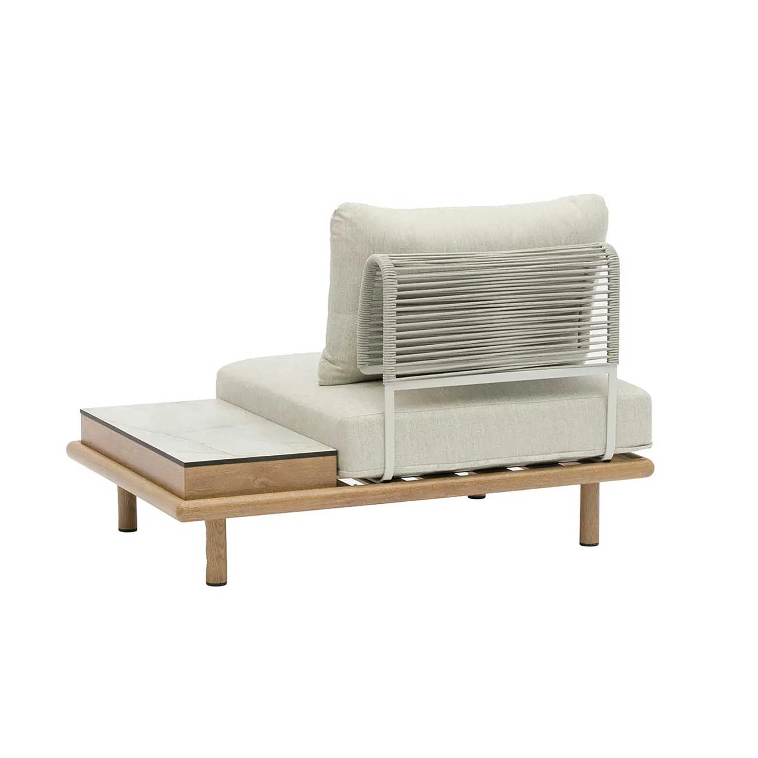 Merritt Outdoor Aluminium Lounge with High-pressure Laminate Side Table - Image 3