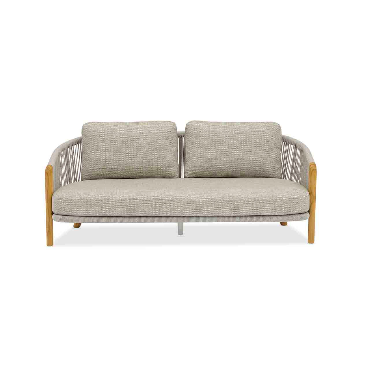 Milano 2 Seater Outdoor Teak and Rope Lounge - Image 3