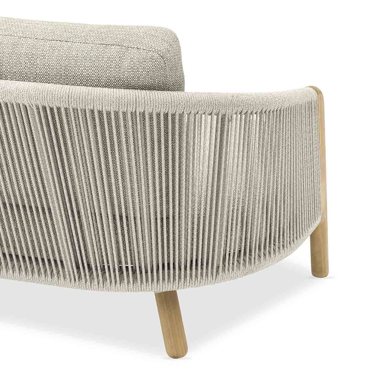 Milano 3 Seater Outdoor Teak and Rope Lounge - Image 6
