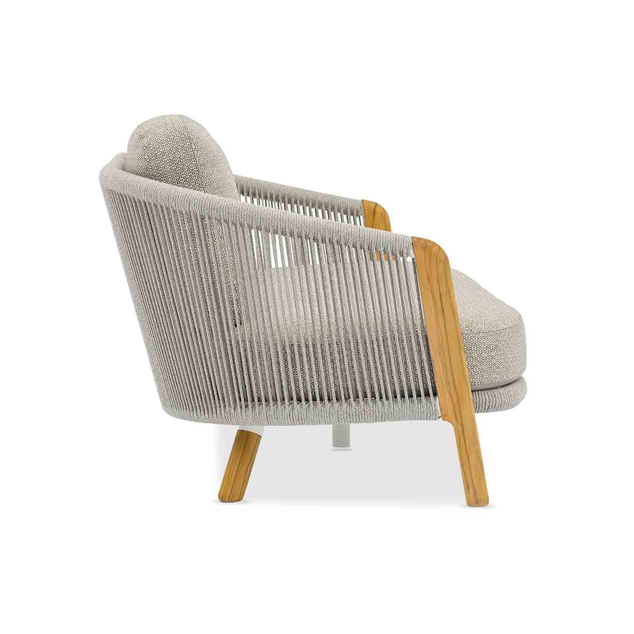 Milano Outdoor Teak and Rope Armchair - Image 5