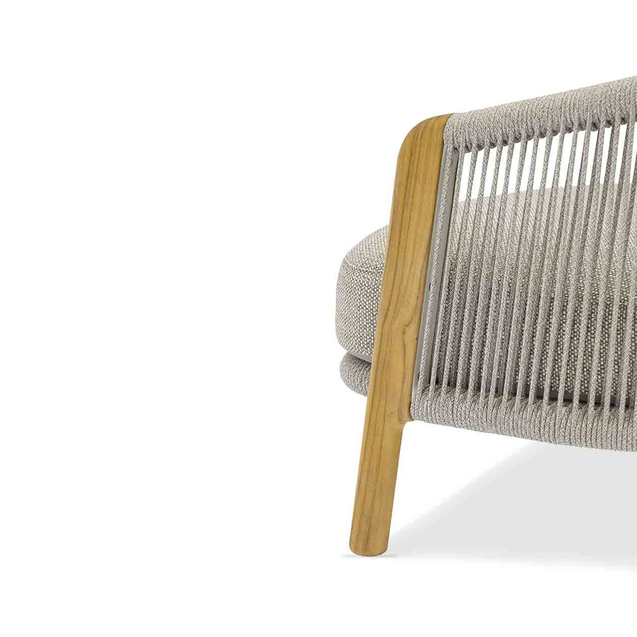 Milano Outdoor Teak and Rope Armchair - Image 7