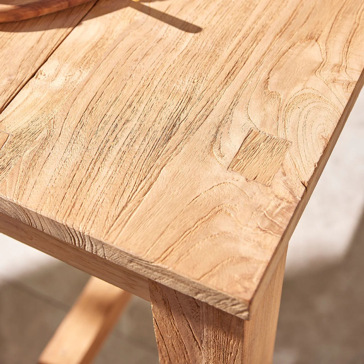 Miles Outdoor Recycled Teak Bar Table 150 cm - Image 6