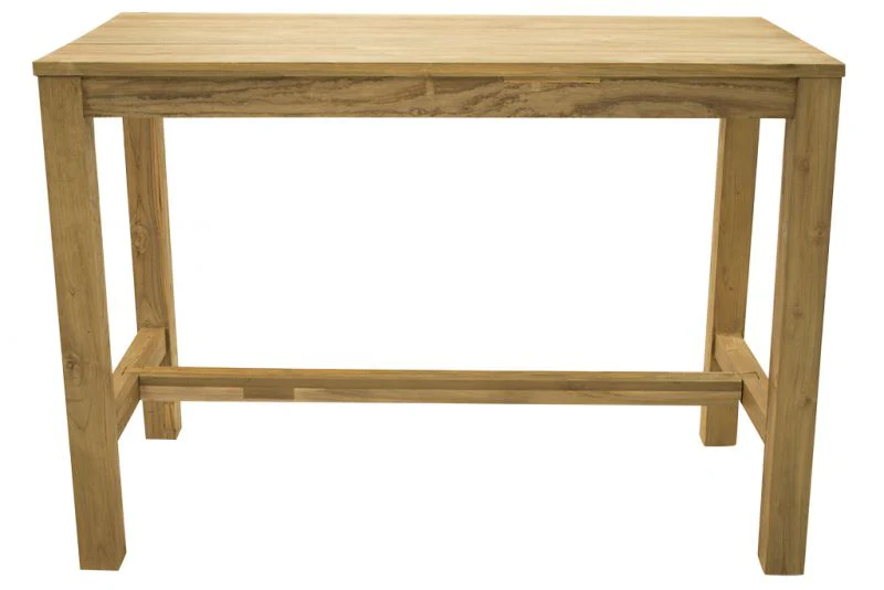 Miles Outdoor Recycled Teak Bar Table 200 cm - Image 3