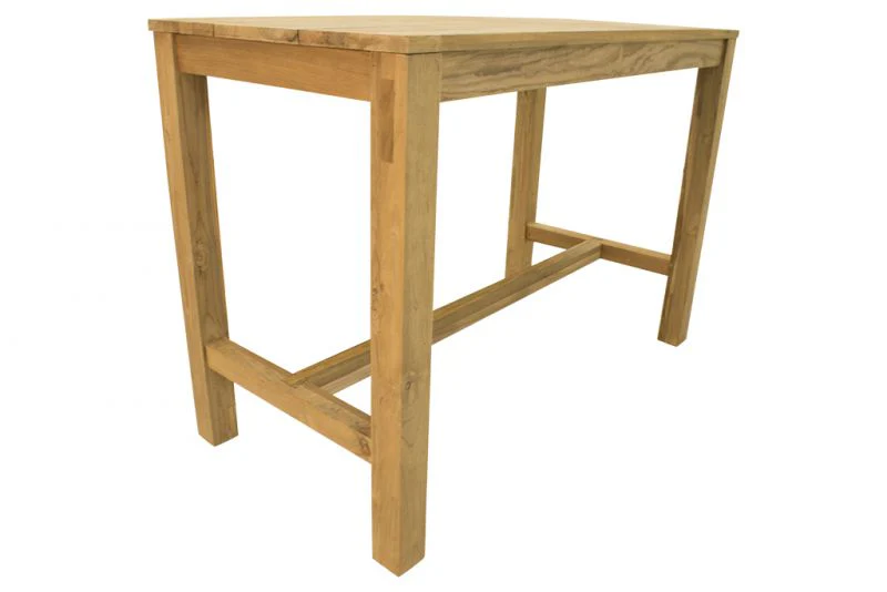 Miles Outdoor Recycled Teak Bar Table 200 cm - Image 4