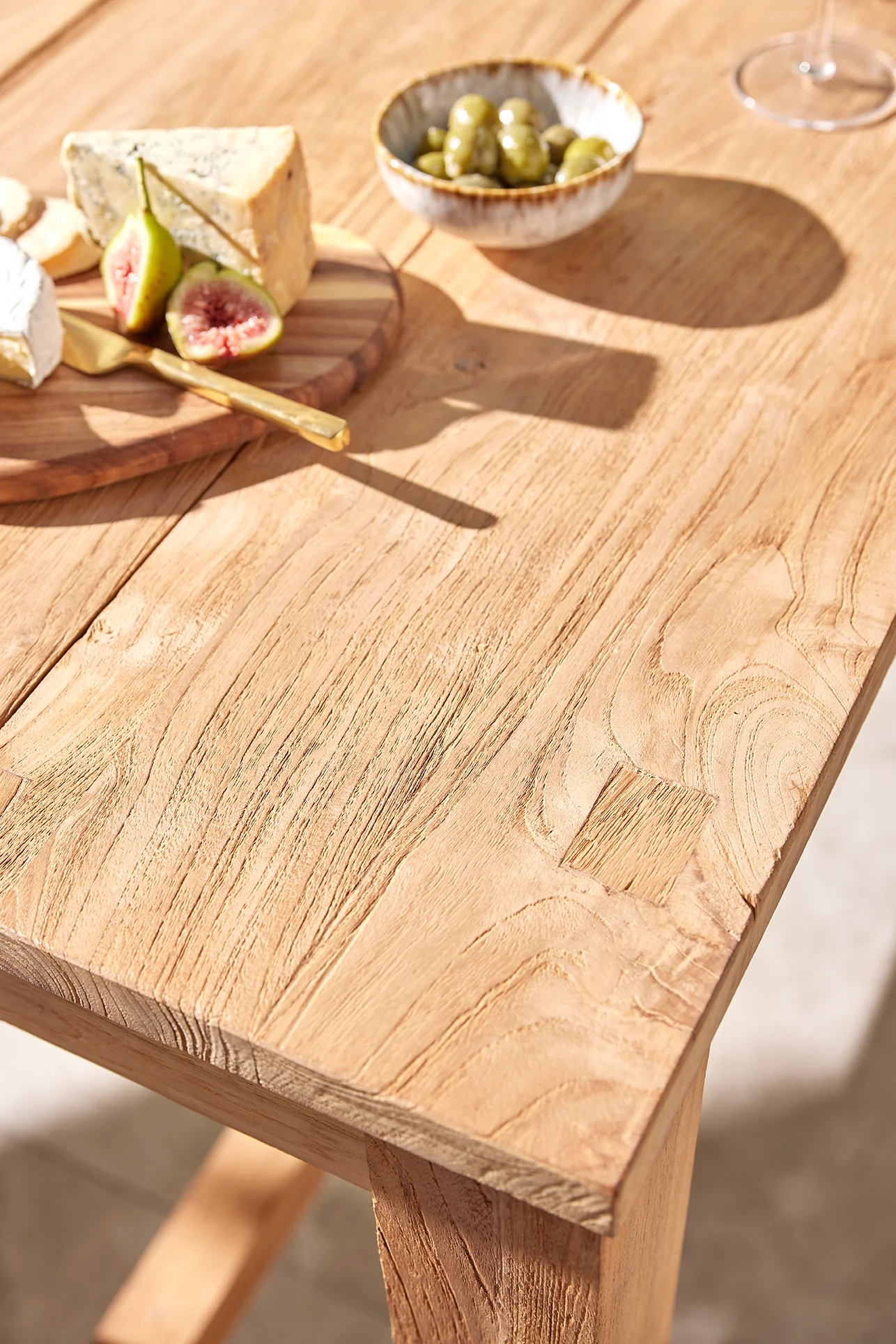 Miles Outdoor Recycled Teak Bar Table 200 cm - Image 5