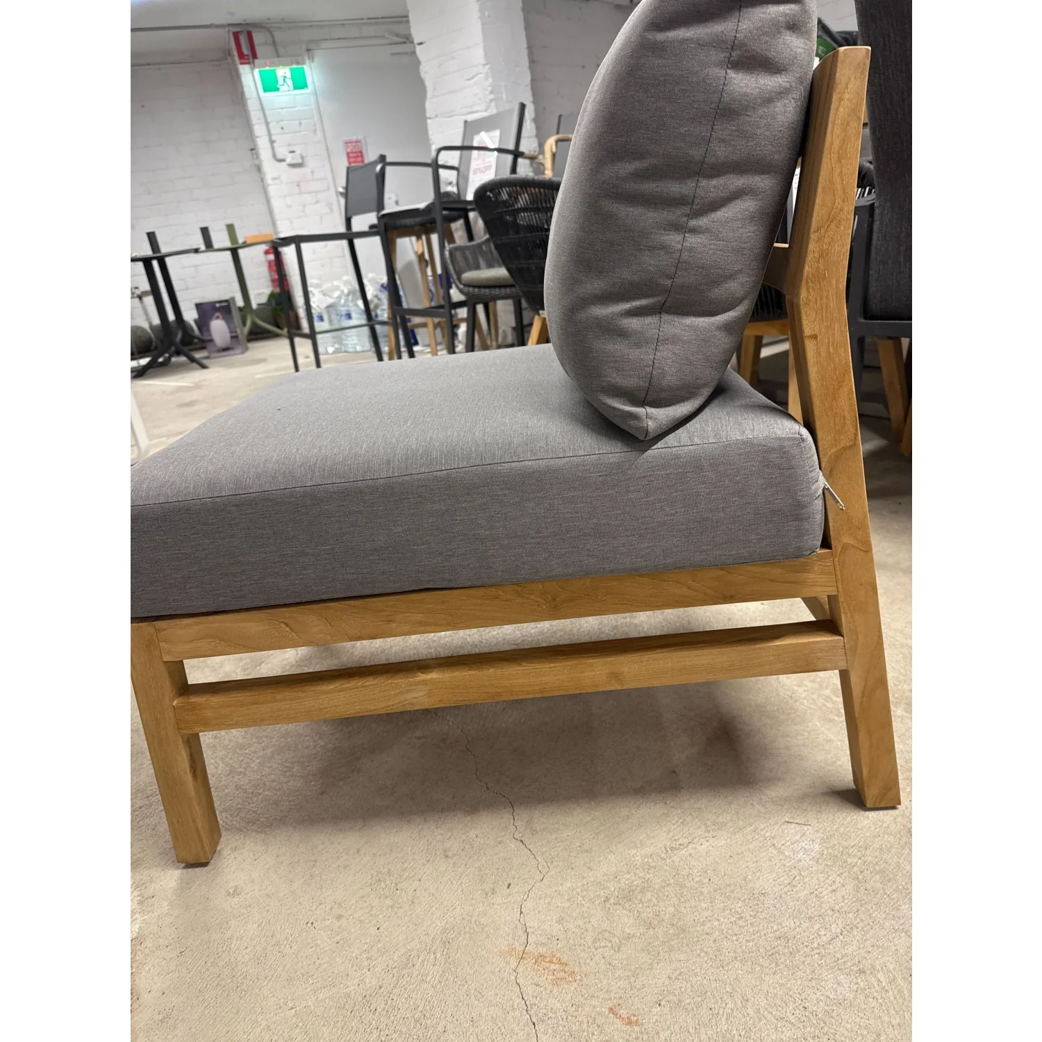 [Clearance] Saratoga Outdoor Teak Armless Chair at Pymble (PYM) NSW Store Only - Image 2
