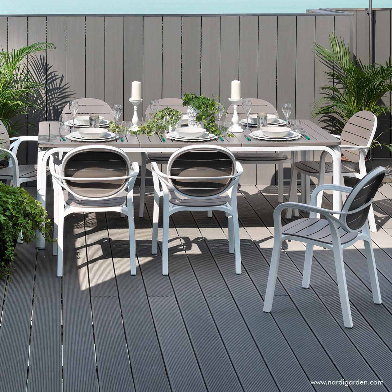 Nardi Alloro Outdoor Resin Extension Dining Table 140/210 cm - Image 4
