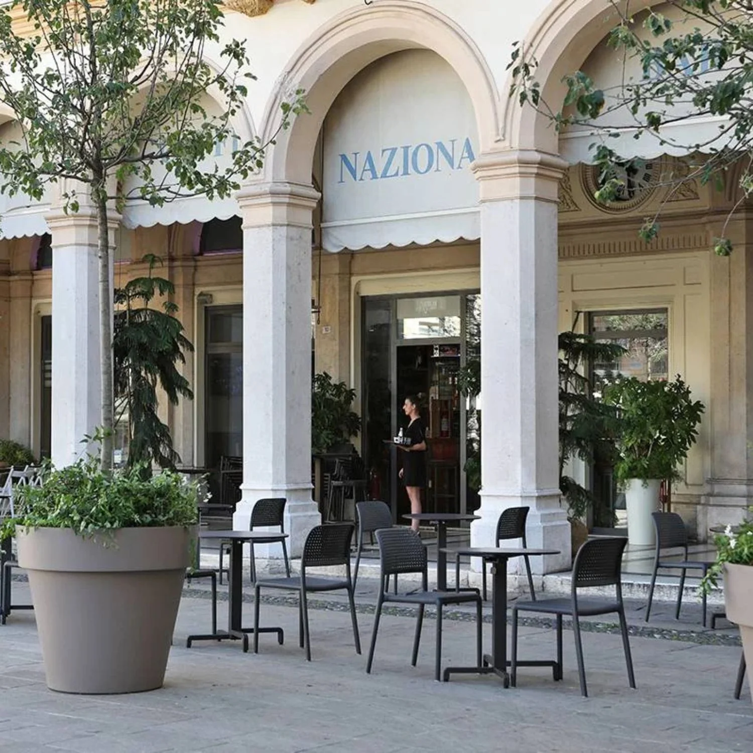 Nardi Bora Outdoor Resin Armless Dining Chair - Image 4